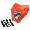 Enduro predná maska so svetlom, oranžová KTM