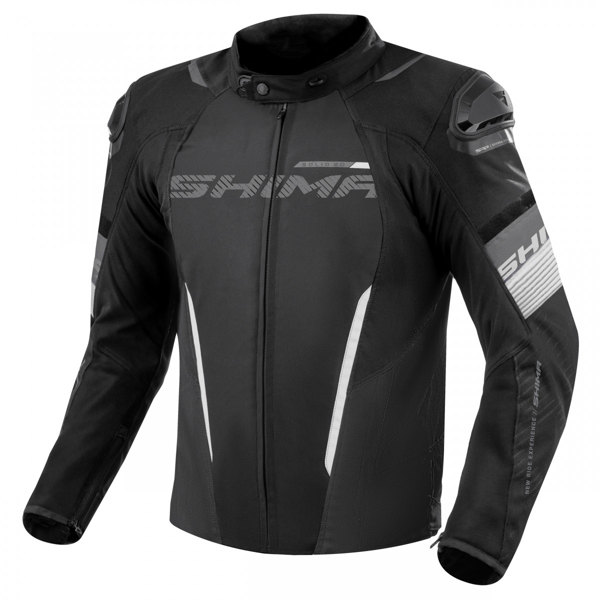 SHIMA SOLID 2.0 BLACK WHITE pánska športovo turistická bunda, 2XL